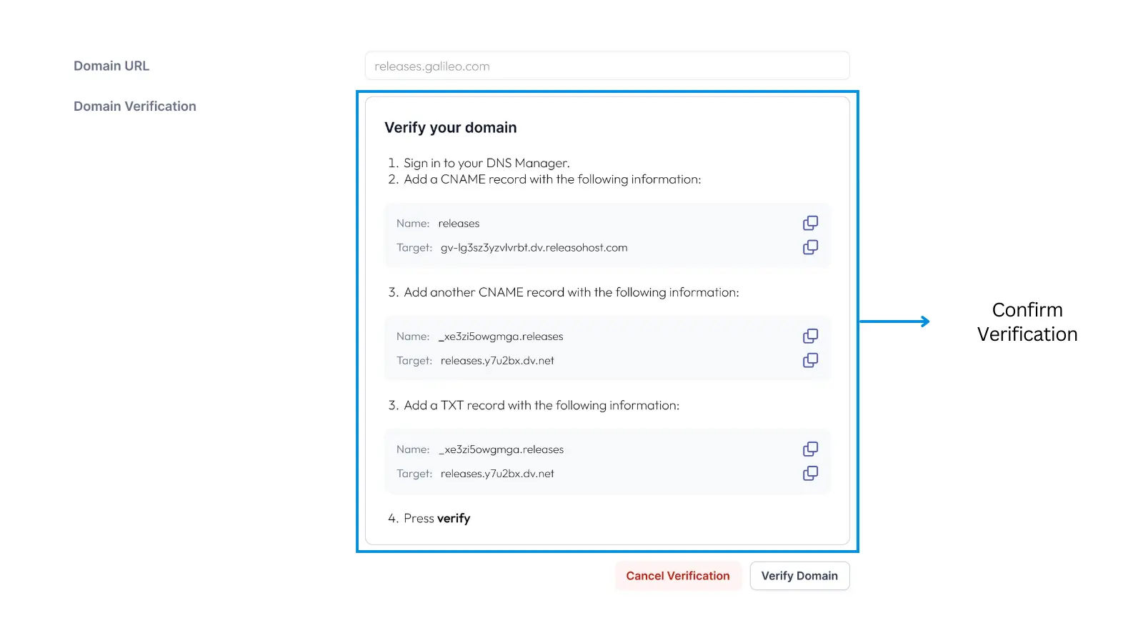 Domain Verification